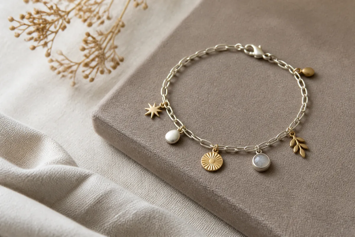 Bracelet à breloques : composer sans surcharger